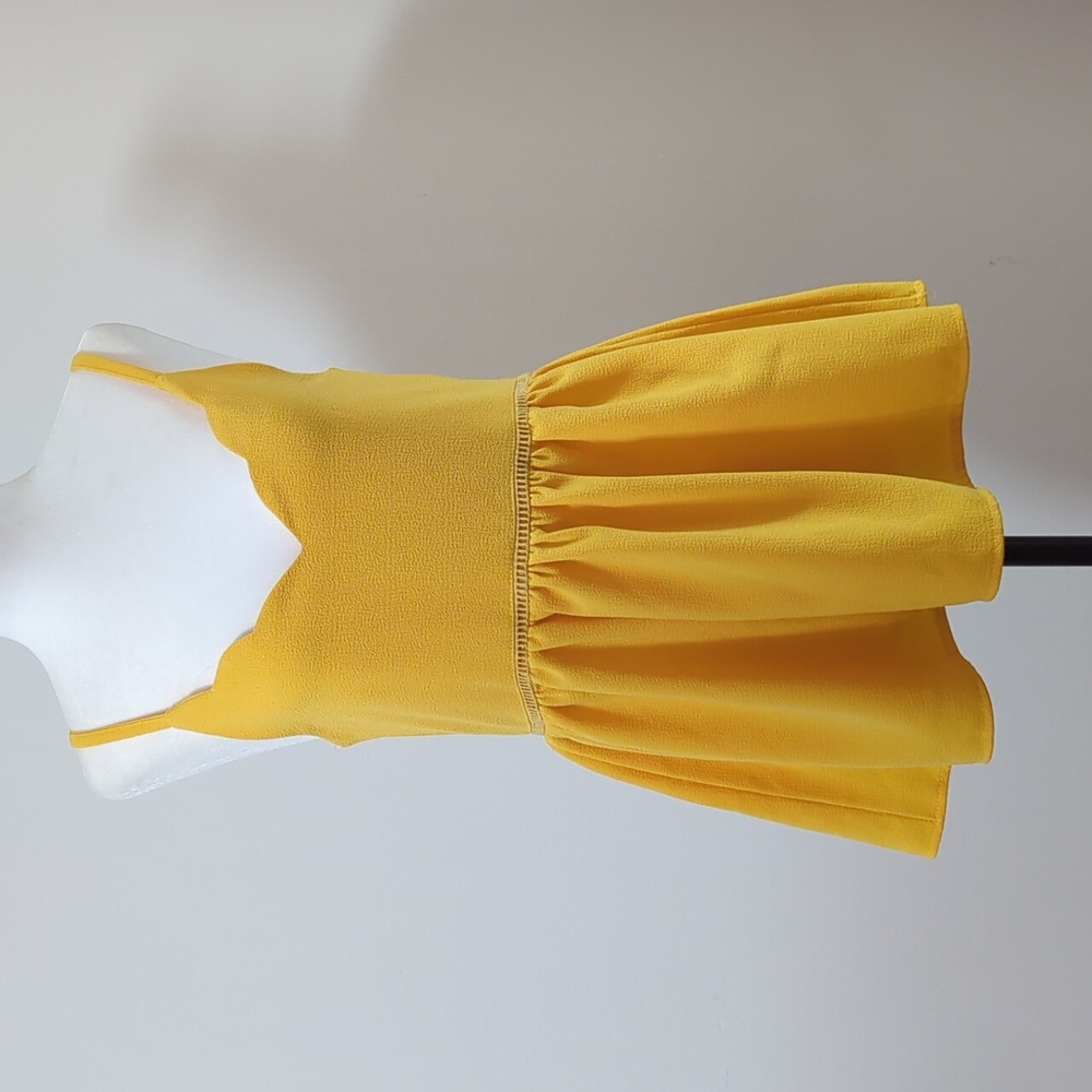 SAAJ Paris Golden Yellow Scallop Sleeveless Camisole